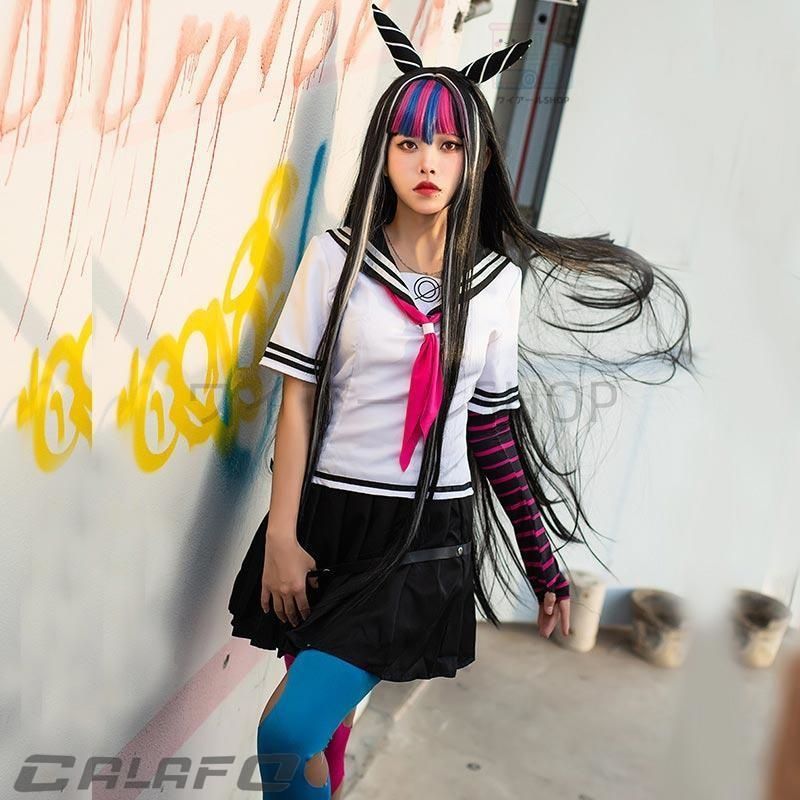 澪田唯吹 コスプレ衣装 ウイッグ ダンガンロンパ２ Dangan Ronpa 澪田唯吹 コスプレ衣装
