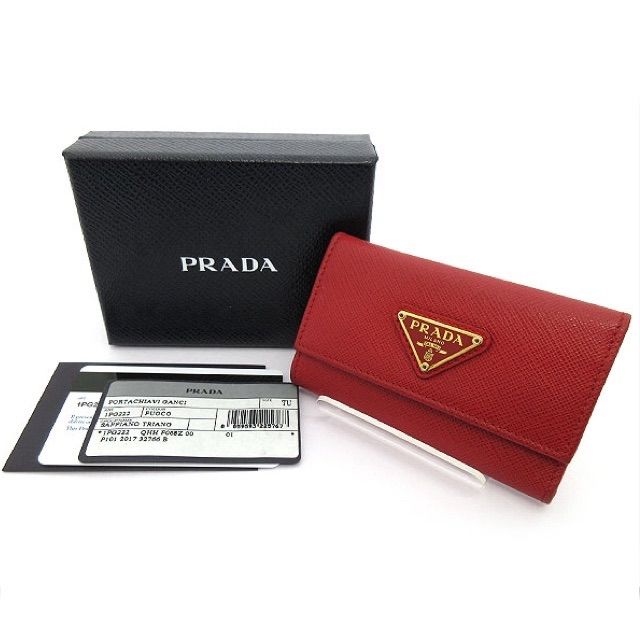 PRADA PORTACHIAVI 6 GANC1 オレンジキーケース⭐︎新品⭐︎ 11630058.jpg