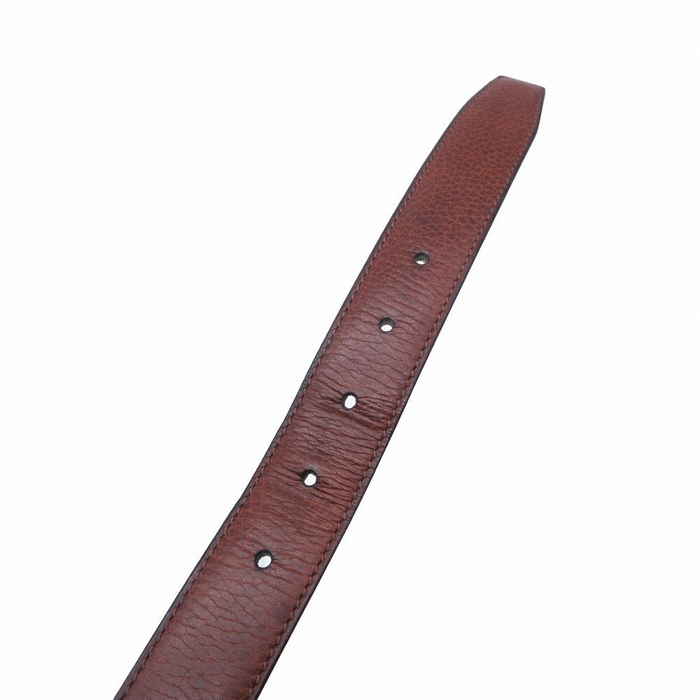 未使用　jm weston ベルト　ブラウン　ゴールドバックル　70 J.M. WESTON ジェイエムウエストン ゴールドバックル レザー