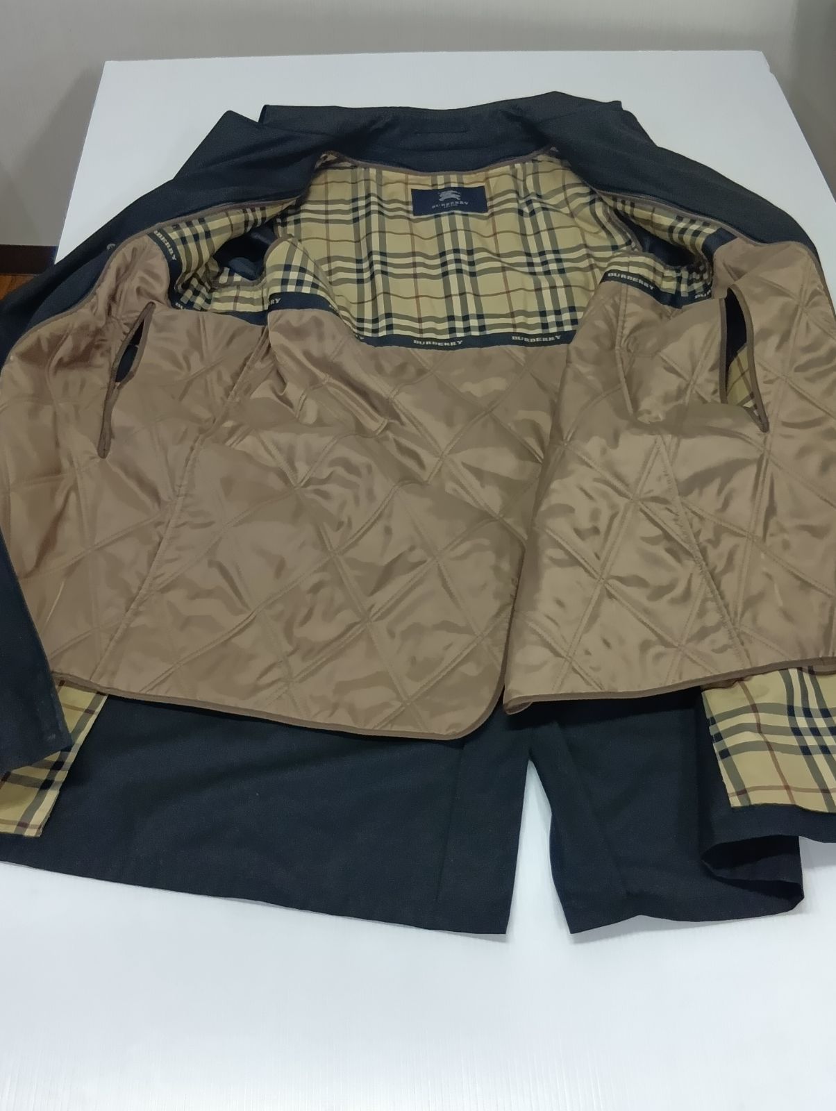 バーバリーロンドン ライナー付き ステンカラーコート ロング丈 ブラック M相当 中古・古着通販】BURBERRY LONDON (バーバリーロンドン) BURBERRY