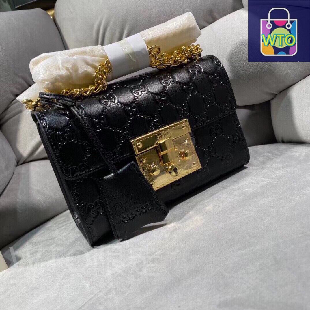 今日特価】GUCCI Padlock ブラック 20x14 チェーンバッグ 送料