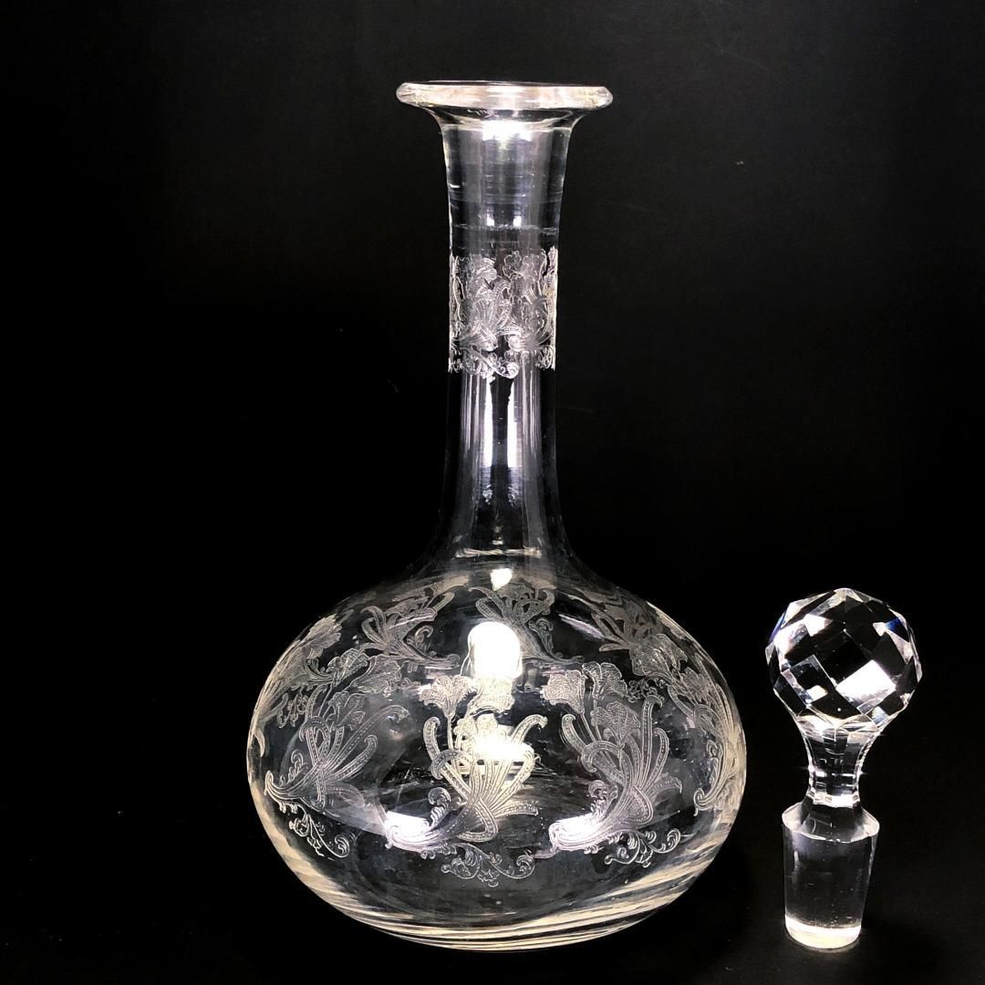 アンティーク Baccarat オールドバカラ デキャンタ クリスタルグラス クリア BC340