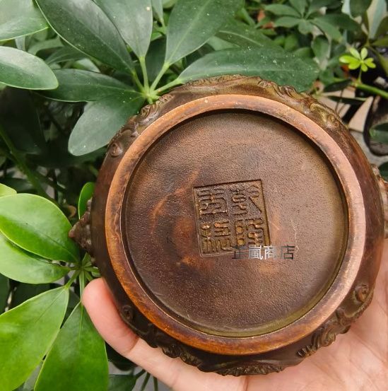 銅 細工 香炉 銅器 茶道具 重厚 極細工 工芸品 美術品 置物