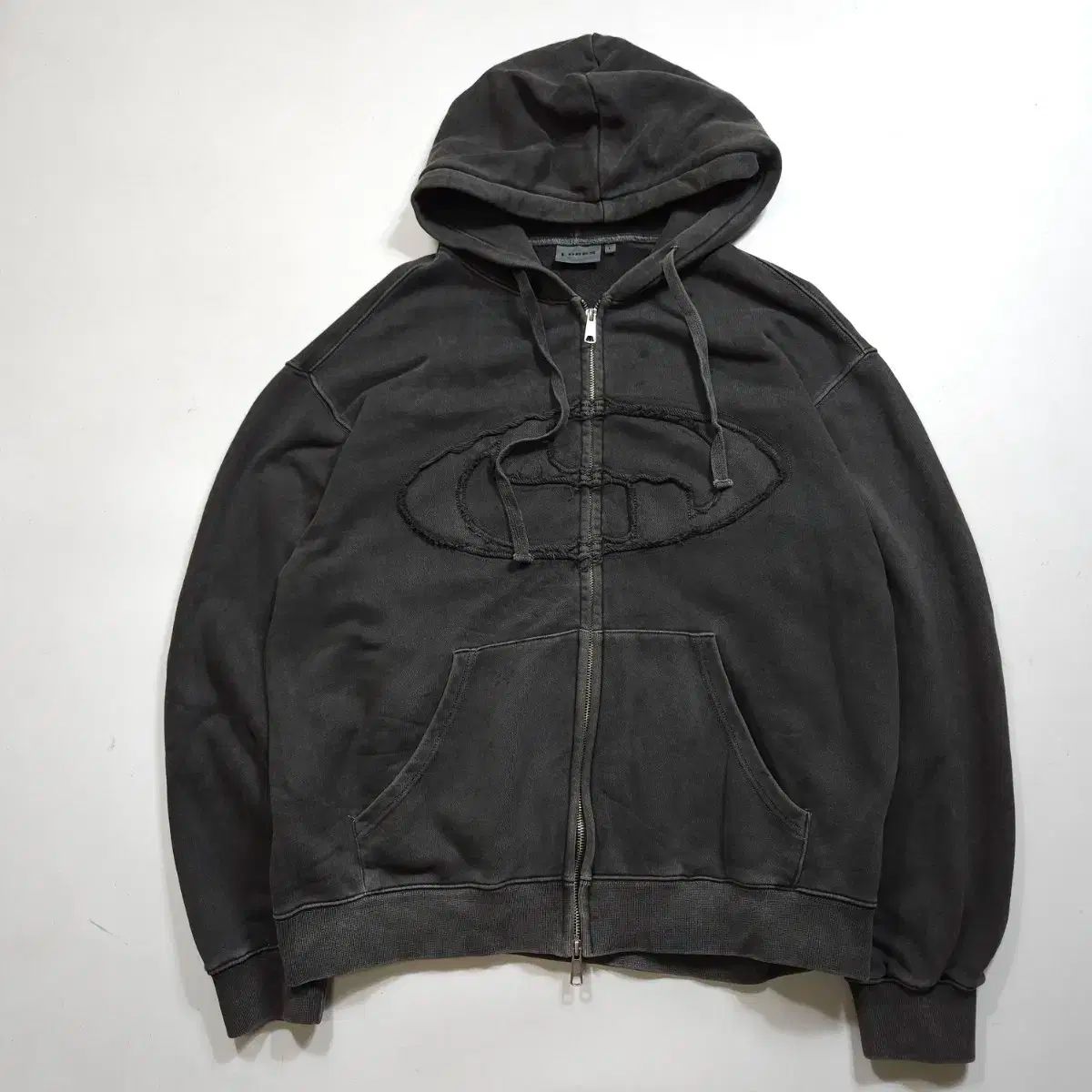 【雷市場（ポンジャン）商品韓国直送】 低い PIGMENT(ピグメント) フード付き ジップアップパーカー L