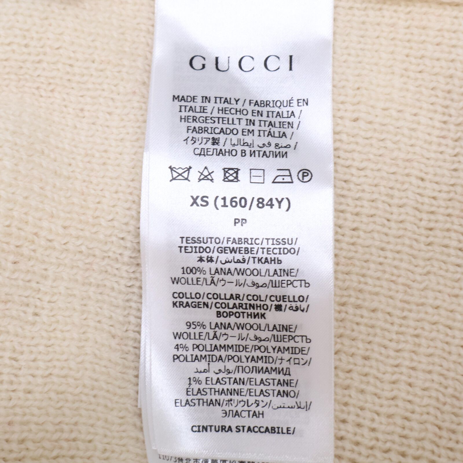 GUCCI グッチ 【国内正規】727145 バイカラー ボリュームネック ニット