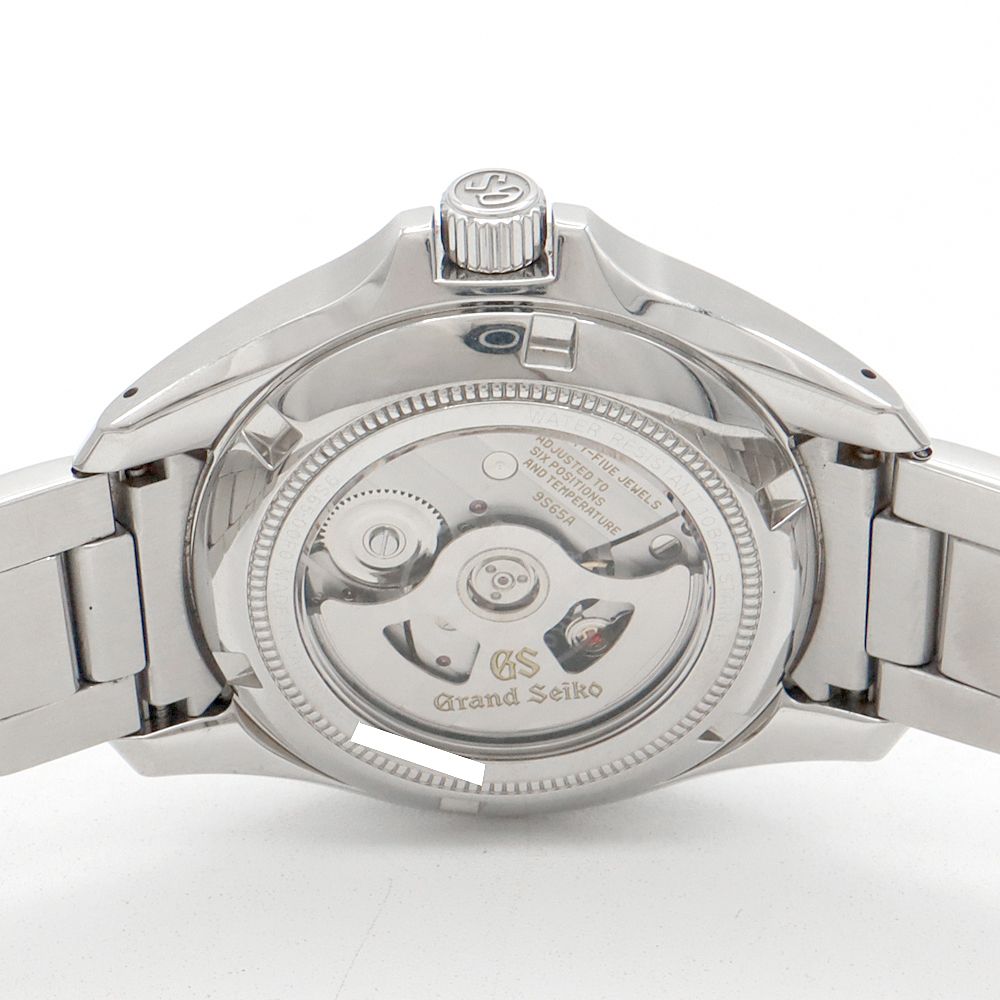 SEIKO セイコー GS グランドセイコー メカニカル マスターショップ限定 9S65-00F0 SBGR069 デイト 100m防水 裏スケ シルバー SS ステンレス メンズ 自動巻き【6ヶ月保証】【腕時計】【中古】 SEIKO セイコー GS グランドセイコー メカニカル マスターショップ限定