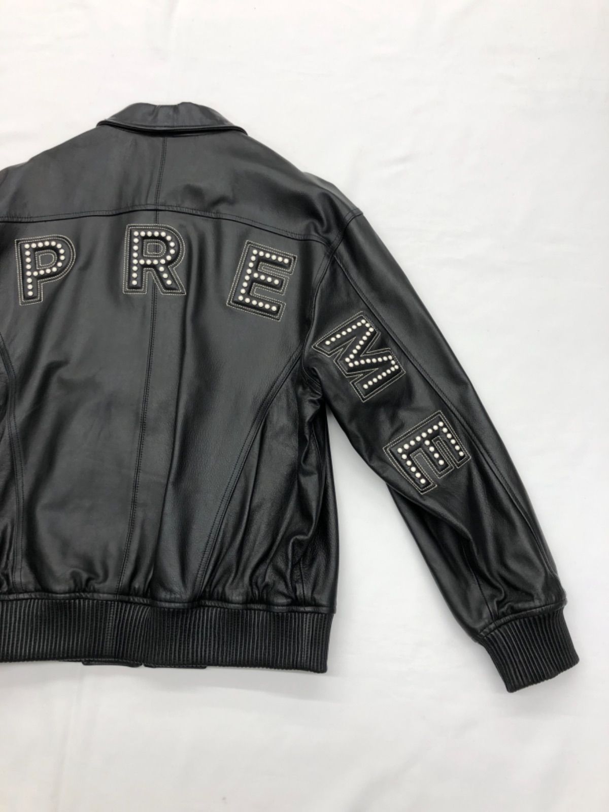Supreme Studded Arc Logo Leather Jacket - メルカリ