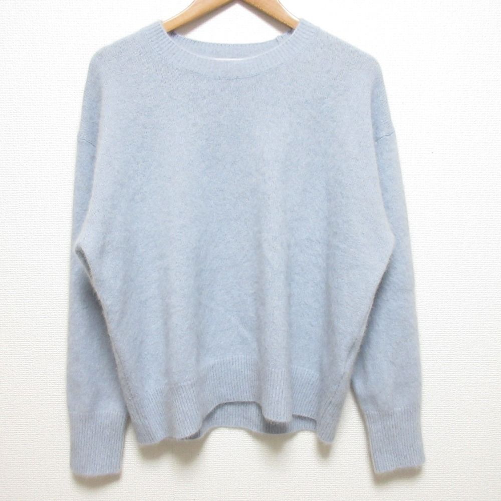 美品 24AW SLOBE IENA スローブイエナ フォックスウールカシミヤプルオーバー ニット セーター 24080912219040 サックスブルー レディース 古着 中古 USED 美品 24AW SLOBE IENA スローブイエナ フォックスウールカシミヤ