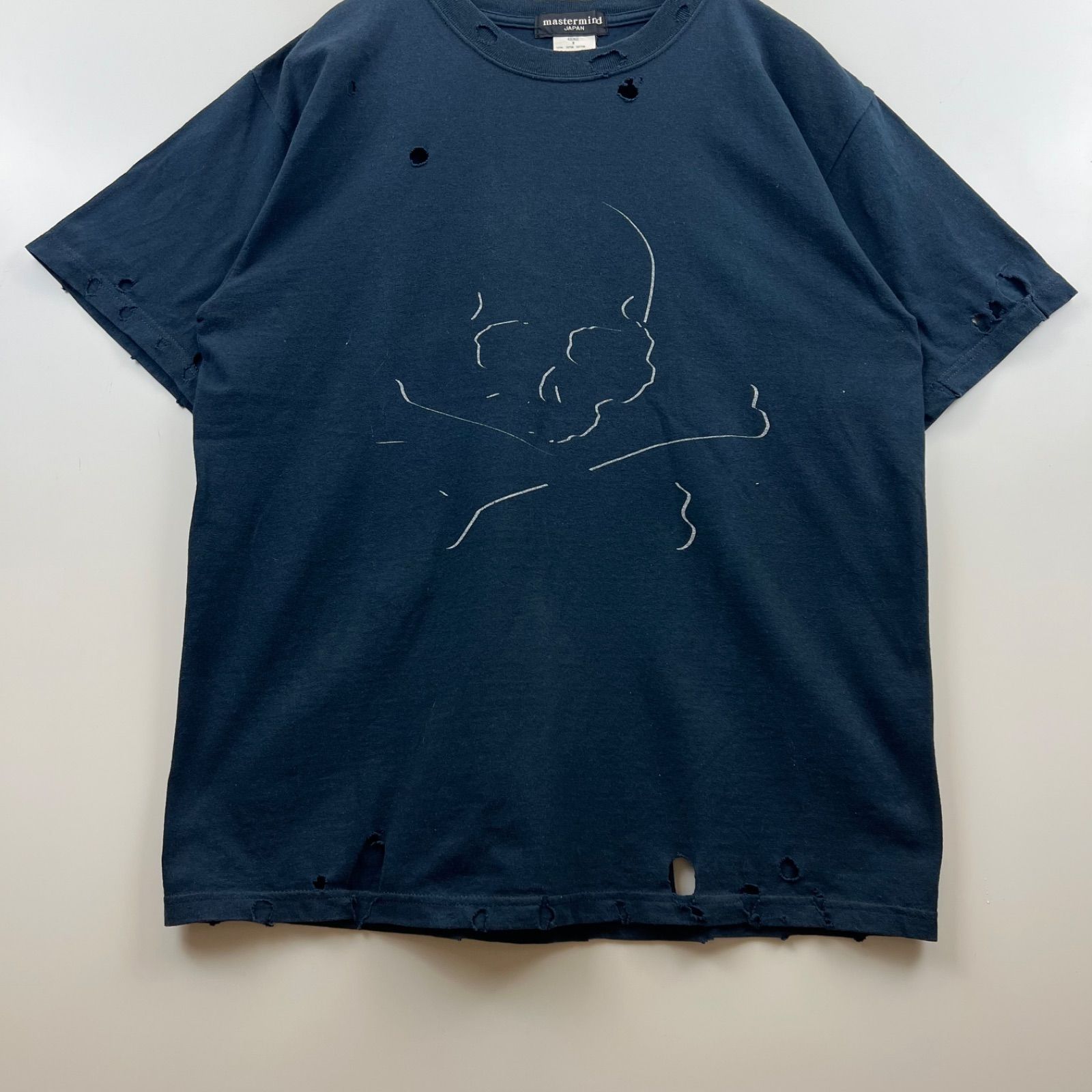 MASTERMIND JAPAN 4sense skull damaged S/S Tee M black マスター 