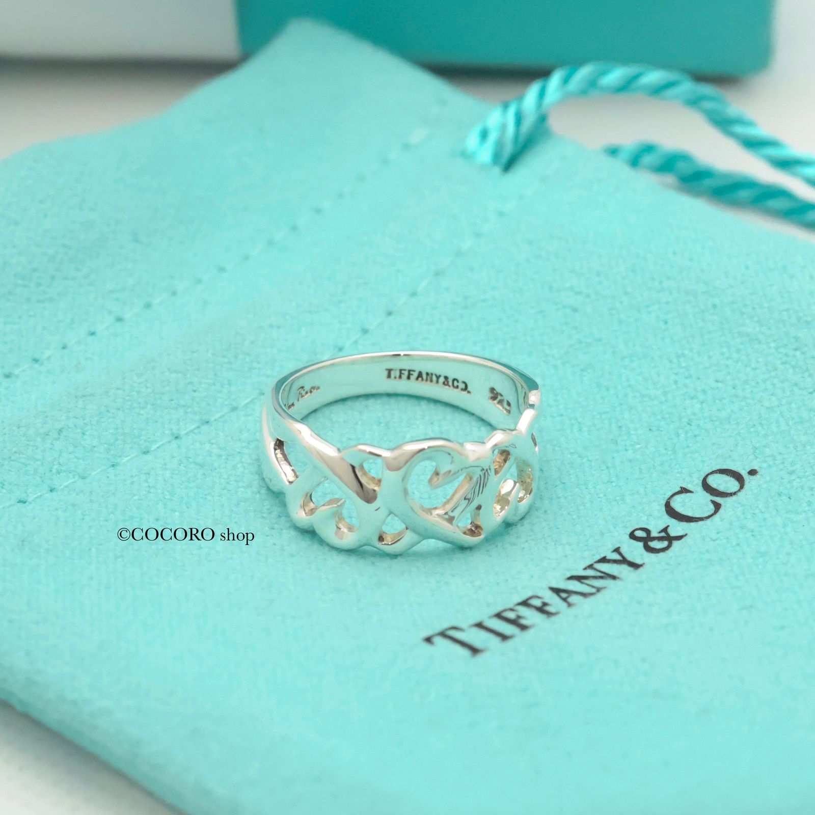 ティファニー　トリプルラビングハート リング　14号　指輪 パロマピカソ TIFFANY&Co. 14号 ティファニー リング・指輪 トリプル ラビング