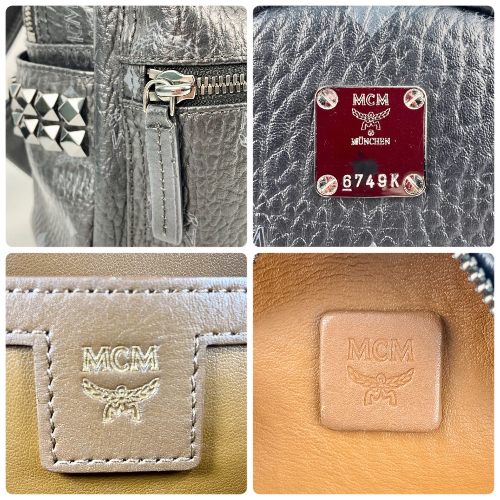 極美品】MCM スタッズリュック バックパック Stark サイドスタッズ 