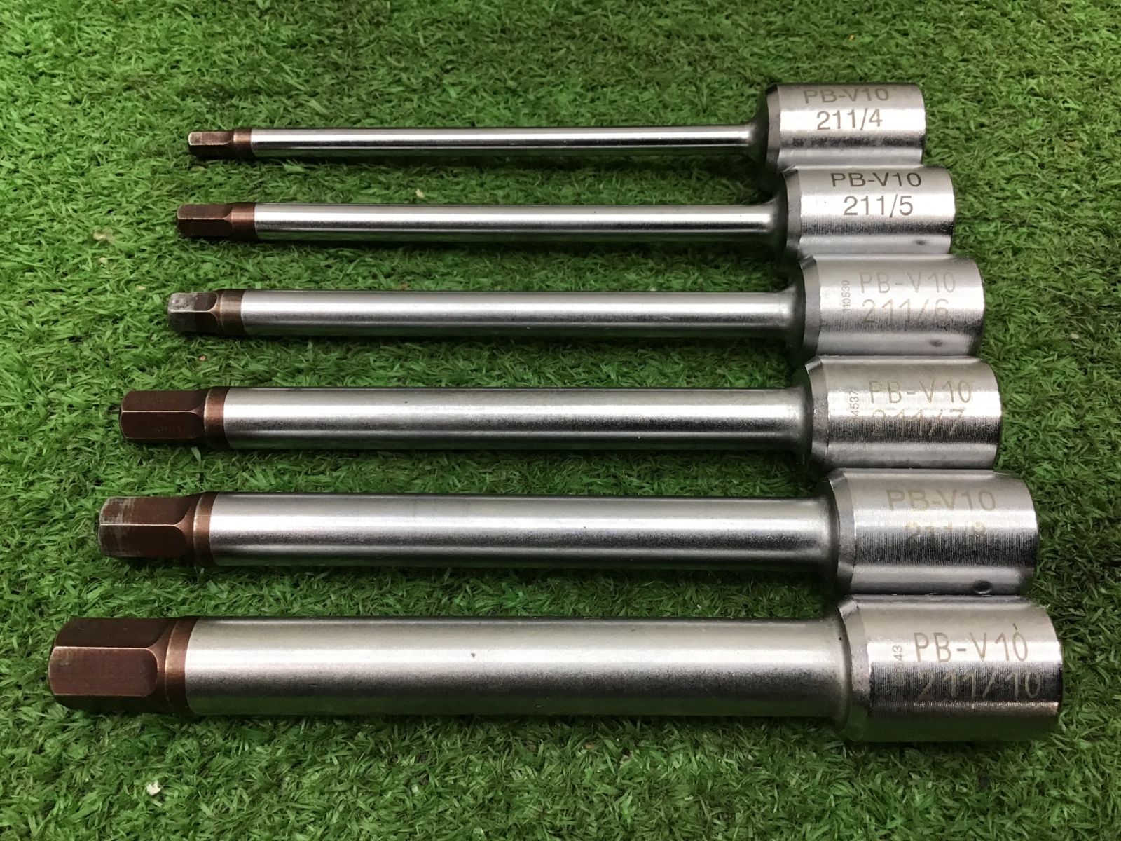  B品 SwissTools PB-V 10 211 3 8 ロングヘキサゴンビットソケット 6 pcs 10.8.7.6.5.4 アクトツー BRコン ヘキサゴンソケット ソケット