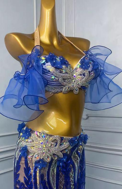 ブラベルトスカートセット ブルー