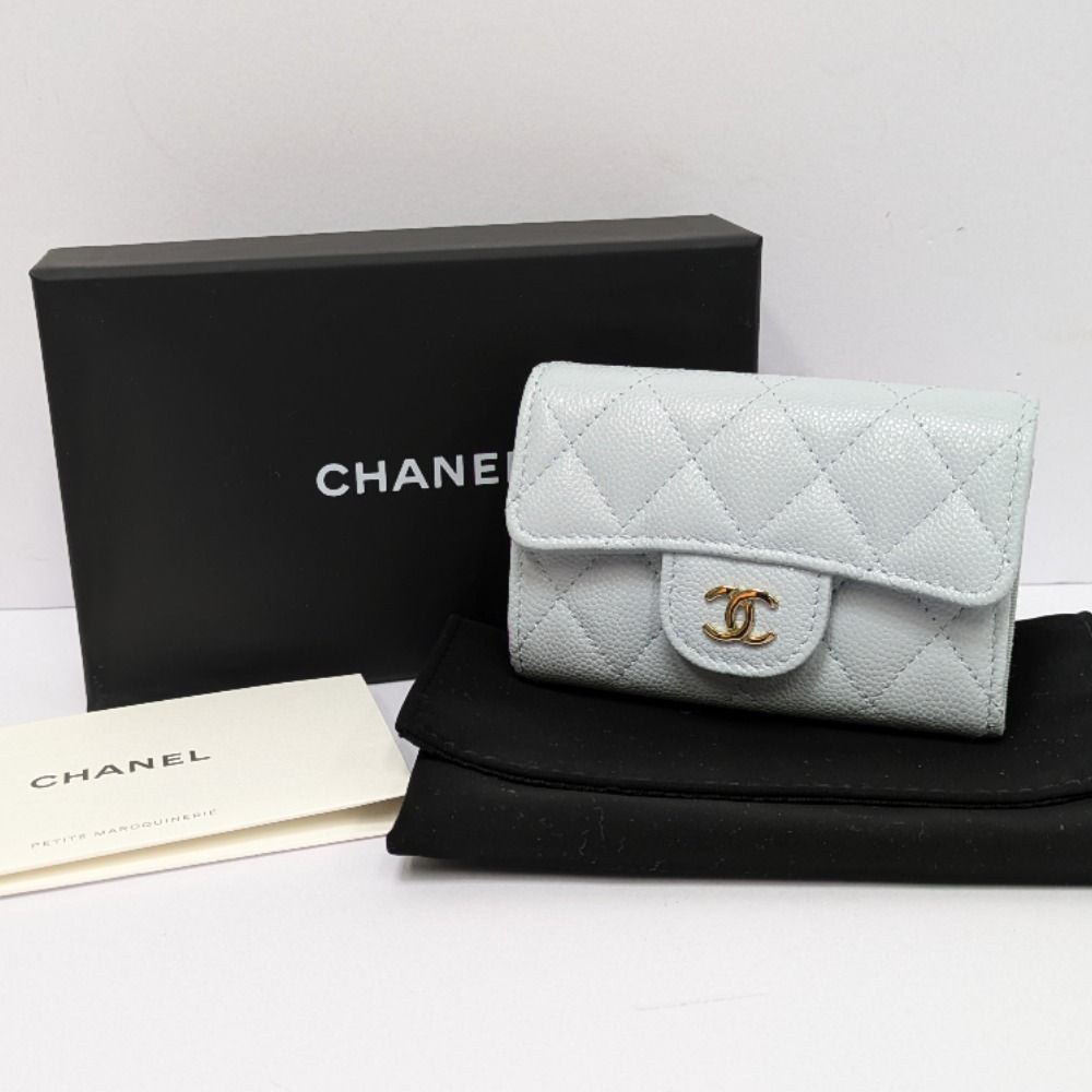 Dz796861 シャネル キーケース マトラッセ 4連キーケース キャビアスキン ライトブルー系 レディース CHANEL 未使用 - メルカリ