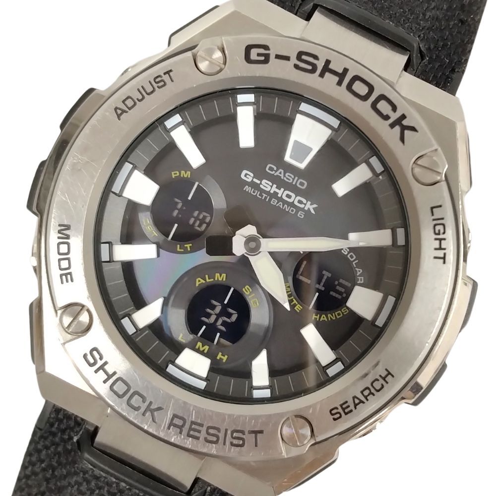 CASIO カシオ G-SHOCK GST-W130C ソーラー電波 稼働品 腕時計 シルバー 正規品 / C143