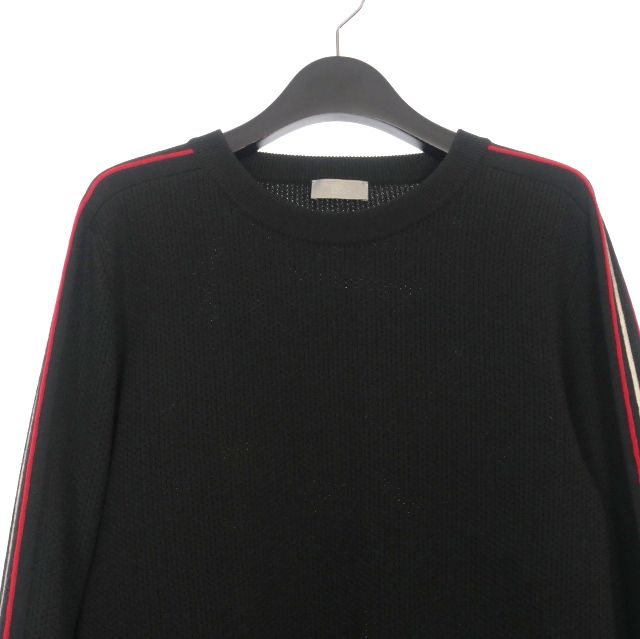 Christian Dior ディオール ブラック 長袖ニット ノーカラー M Dior ディオール ロゴ 長袖 カシミヤ ニット セーター (Dior