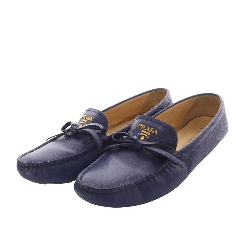 プラダ PRADA ローファー スリッポン ドライビングシューズ　ネイビー プラダ PRADA ローファー スリッポン ドライビングシューズ