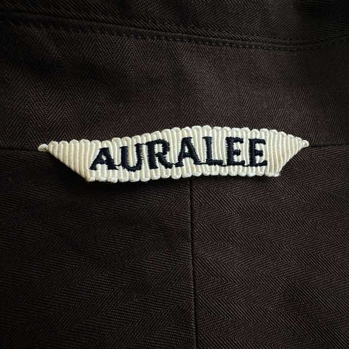 AURALEE A22SS05FH WASHED FINX HERRINGBONE S／S レディース ブラウン