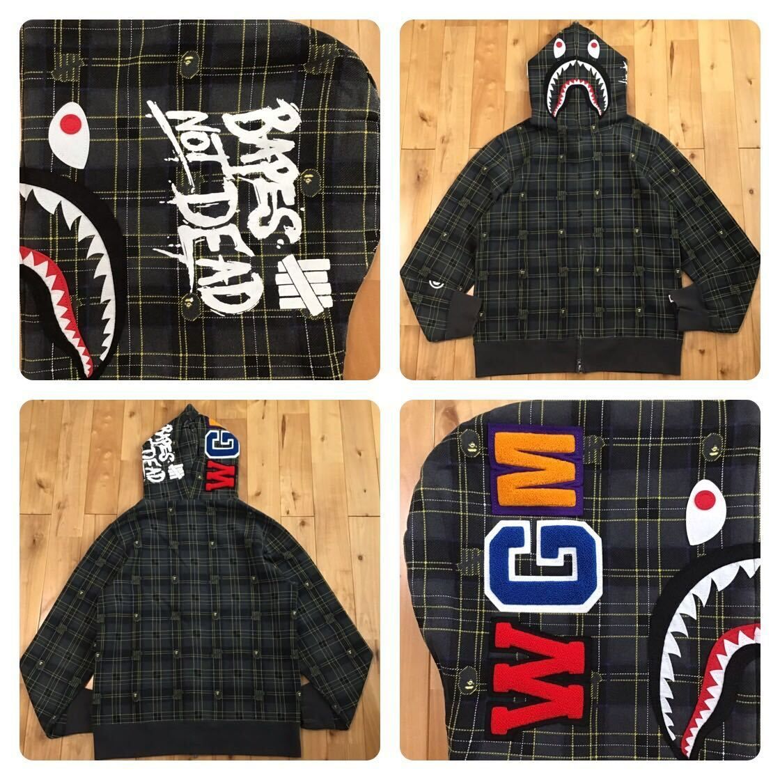 Undefeated × BAPE シャーク パーカー Lサイズ check shark full zip 