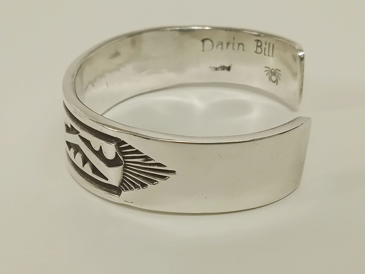 ナバホ族 Darin Bill スターリング シルバー バングル 純銀 ナバホ族 Darin Bill ダーリンビル インディアンジュエリー バングル