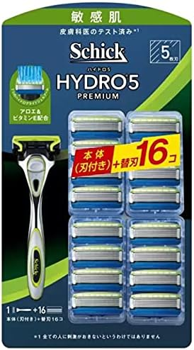 2個アソート シルバー Schick(シック) 5枚刃 ハイドロ5 プレミアム 敏感肌用 本体+替刃16P 2個アソート ::59670