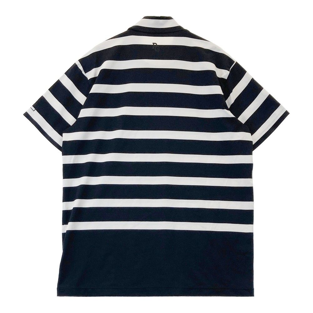 サイズ 6 PEARLY GATES パーリーゲイツ モデル ハイネック 半袖Tシャツ ボーダー柄 ネイビー系 240101440522 ゴルフウェア メンズ ストスト