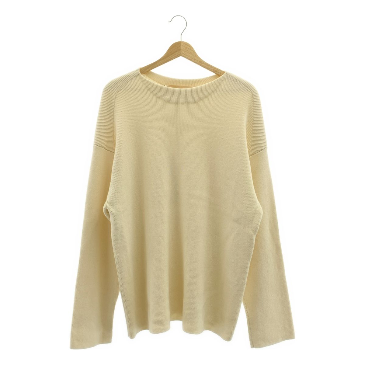 slopeslow | スロープスロウ | ウール混 リブ ニット プルオーバー | L | アイボリー | メンズ