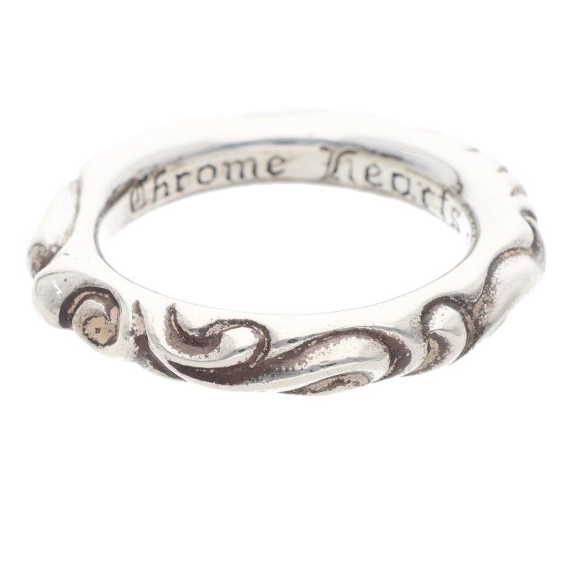 クロムハーツ SCRL BAND スクロールバンド シルバーリング メンズ 21.5号