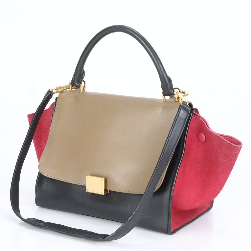 極美品 セリーヌ トラペーズ スモール レザー 2WAY ショルダー