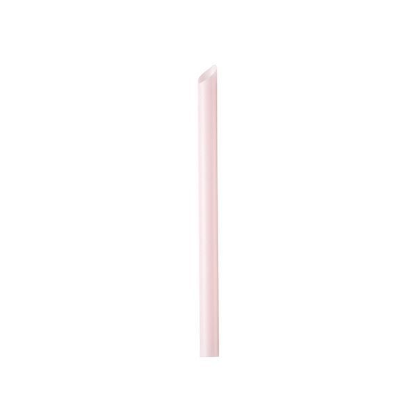 タピオカストロー 片先斜め12mm×18cm パステルピンク 裸 1セット(2600本:130本×20パック)
