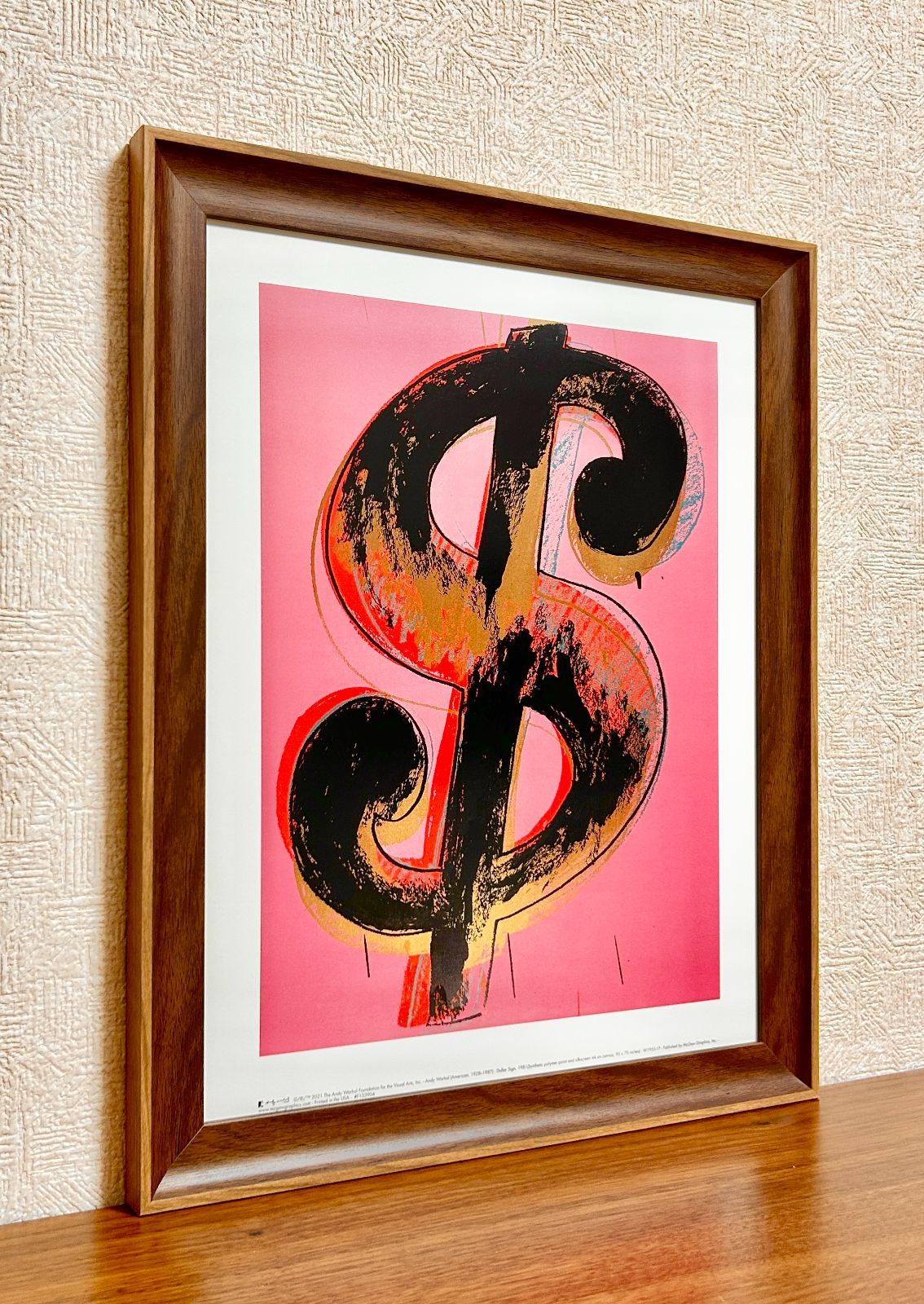 【貴重】Andy Warhol 1989 originalポスター　マット額装 Andy Warhol Exhibition Poster: A Retrospective (Original