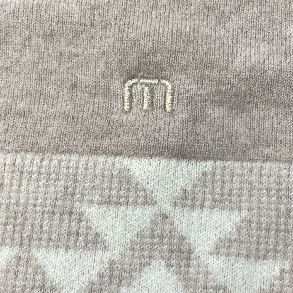 サイズ：M TRAVIS MATHEW トラビスマシュー 7AI037 クルーネック ウール ニットセーター 総柄 ベージュ系 [240101495117] ゴルフウェア メンズ ストスト サイズ：M TRAVIS MATHEW トラビスマシュー 7AI037 クルーネック