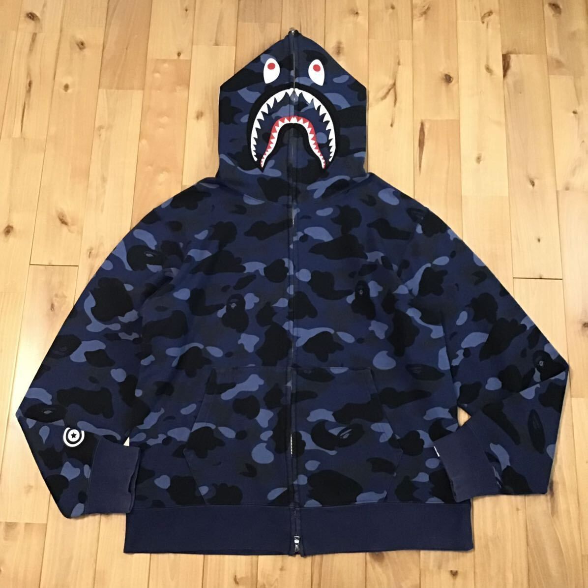 ☆2XL☆ Blue camo シャーク パーカー shark full zip hoodie a bathing ape BAPE エイプ ベイプ  アベイシングエイプ 迷彩 XXL WGM - メルカリ