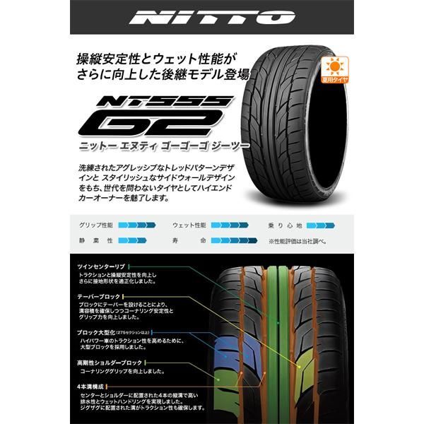 225/35R20 90W XL 4本 NT555G2 サマータイヤ 225 35 20 NITTO ニットー 