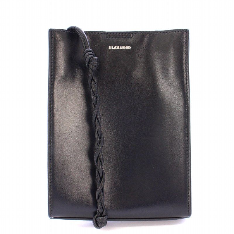 ジルサンダー トートバッグ　JIL SANDERレザー WOVEN 新品 黒 ジルサンダー JIL SANDER TANGLE SMALL ショルダーバッグ レザー