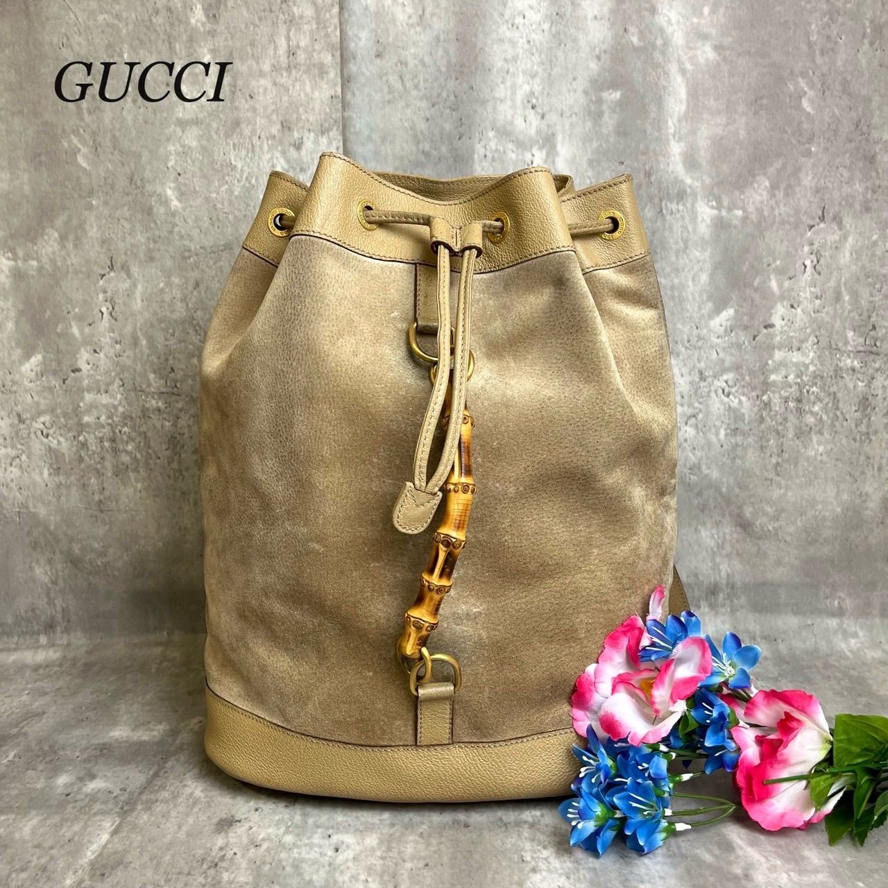 ✨良品✨ GUCCI グッチ ショルダーバッグ トートバッグ 巾着 バケツ型 