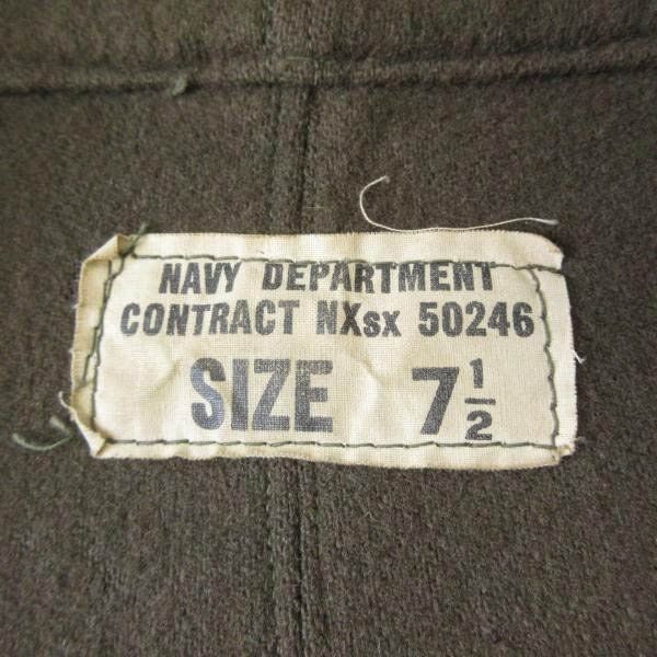  40 s-50 s 実物 米軍 USCG US NAVY N-1 デッキキャップ 7-1 2 大きいサイズ NXsx 50246 USN アメリカ製 ビンテージ D 152-41-0014 ZV フライトキャップ キャップ