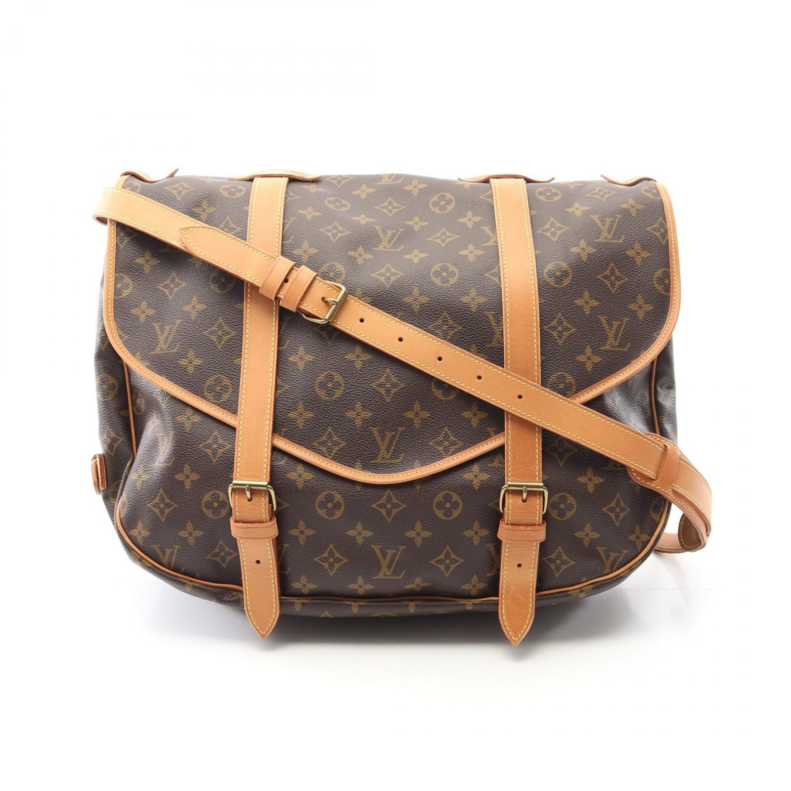LOUIS VUITTON◆1)ソミュール30_モノグラム・キャンバス_BRW/PVC/BRW LOUIS VUITTON◇1)ソミュール30_モノグラム・キャンバス_BRW⁄PVC⁄BRW⁄総柄