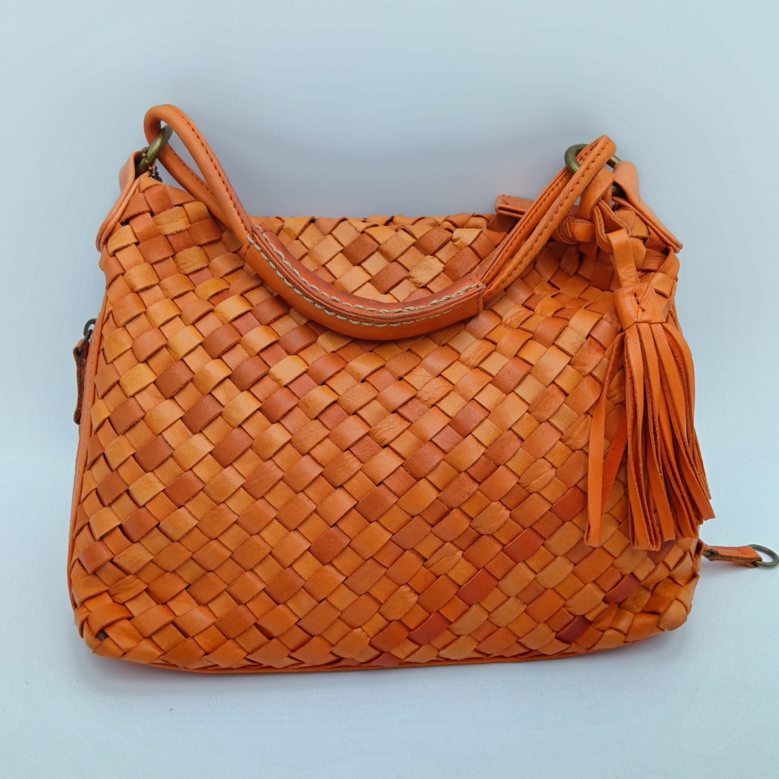 LILY REAL MIND リリーリアルマインド GENUINE PONY LEATHER ポニーレザー ハンドバッグ 本革 メッシュ レディース 女性 キャメルソフトで軽い HB201-7