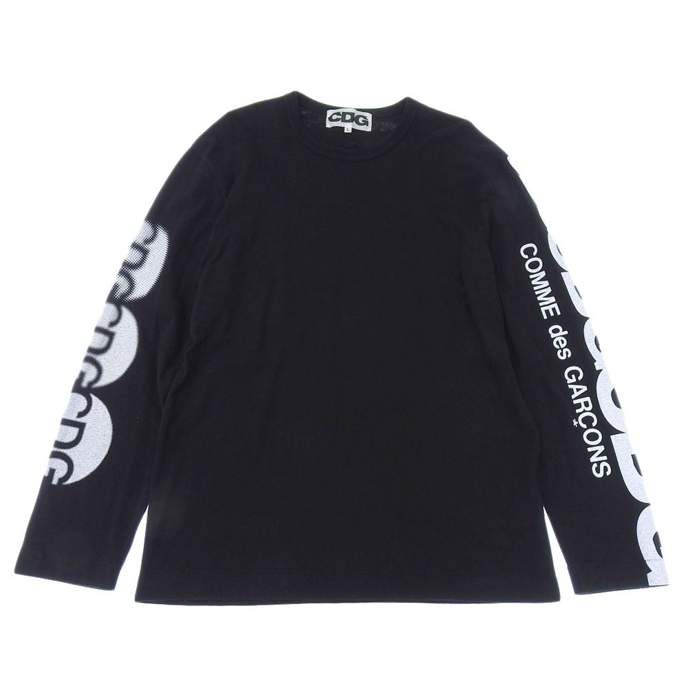 超美品 コムデギャルソン COMME des GARCONS 2023年商品 SZ-T008 CDG 袖ロゴプリント 長袖Tシャツ メンズ L 黒 -  メルカリ