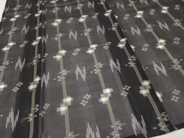 平和屋本店□極上 夏物 本場琉球絣 夏琉球 黒地 逸品 CYAA1888s5  