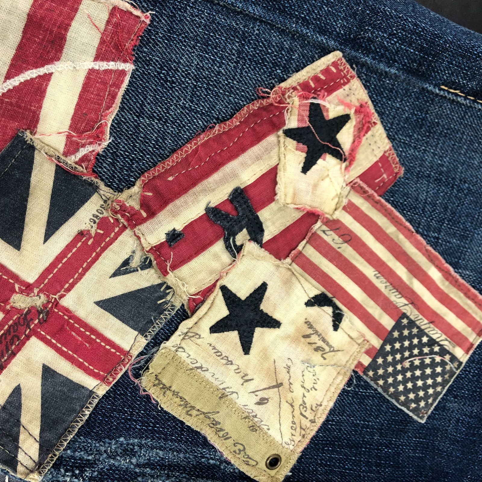 71.DENIM&SUPPLY RALPH LAUREN ヴィンテージ加工 パッチワーク
