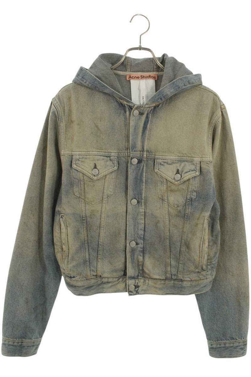 Acne Studio デニムジャケット Acne Studios - フード付きデニムジャケット - ミッドブルー