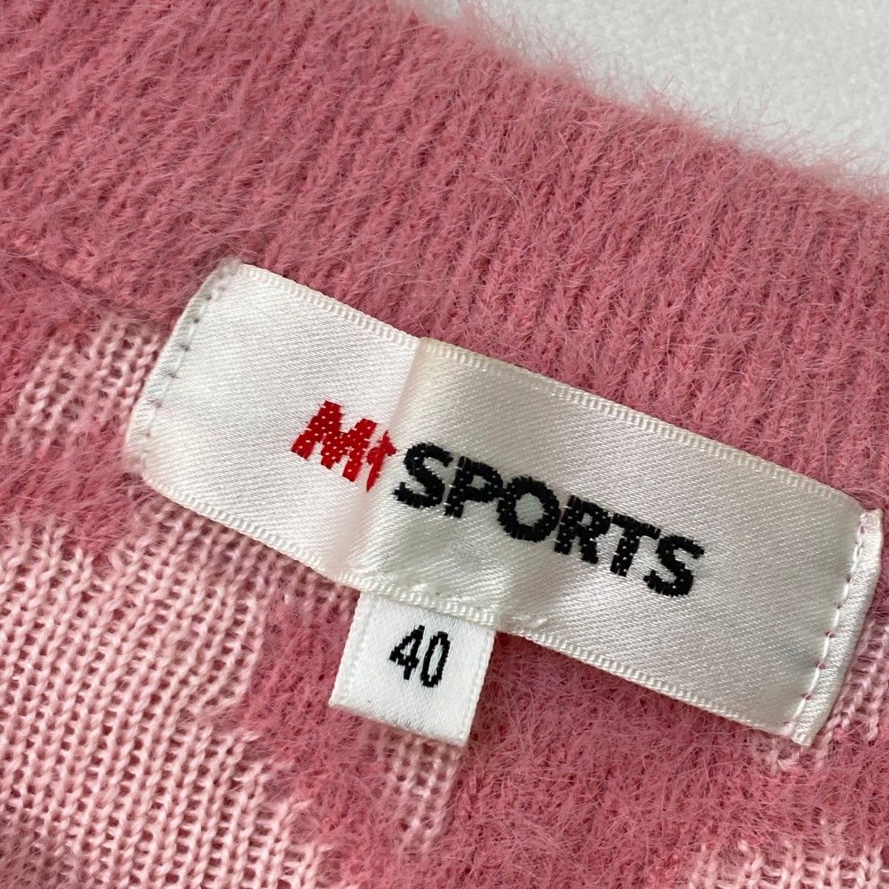 サイズ：40 M.U SPORTS エムユースポーツ  ニット セーター  ピンク系 [240101463529] ゴルフウェア レディース ストスト サイズ：40 M.U SPORTS エムユースポーツ ニット セーター