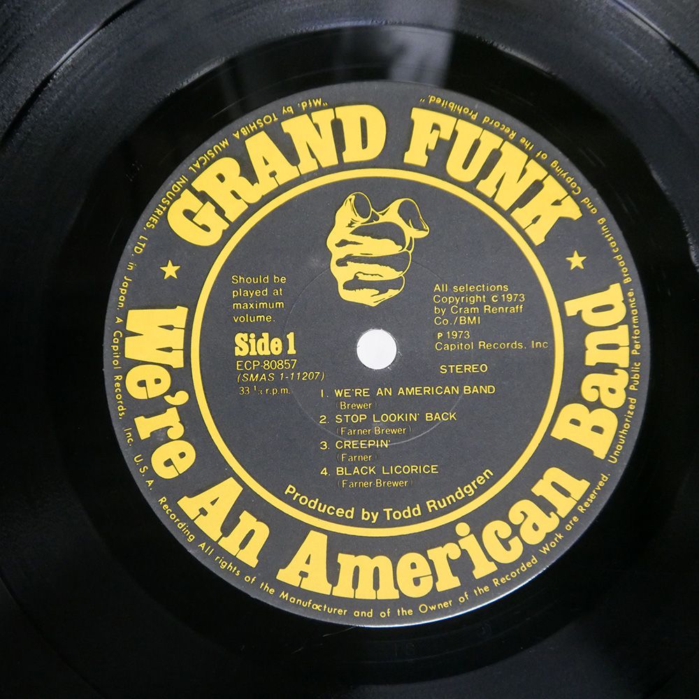 帯 国内盤 GRAND FUNK RAILROAD/WE'RE AN AMERICAN BAND/CAPITOL