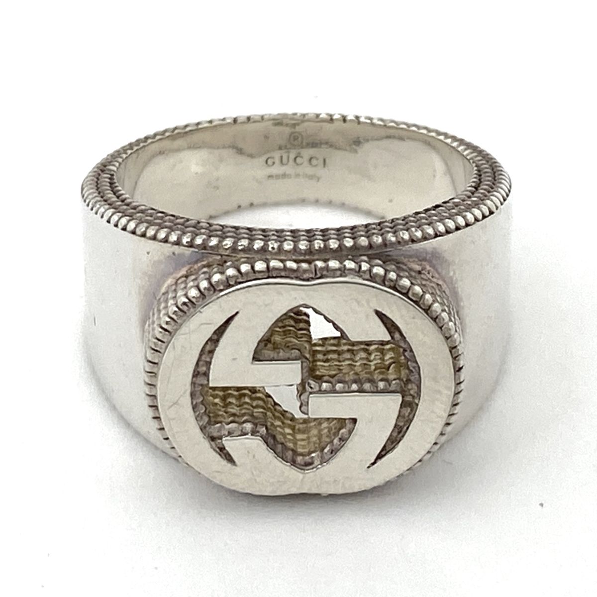 グッチ GUCCI インターロッキングG リング 指輪 リング シルバー925 シルバー メンズ