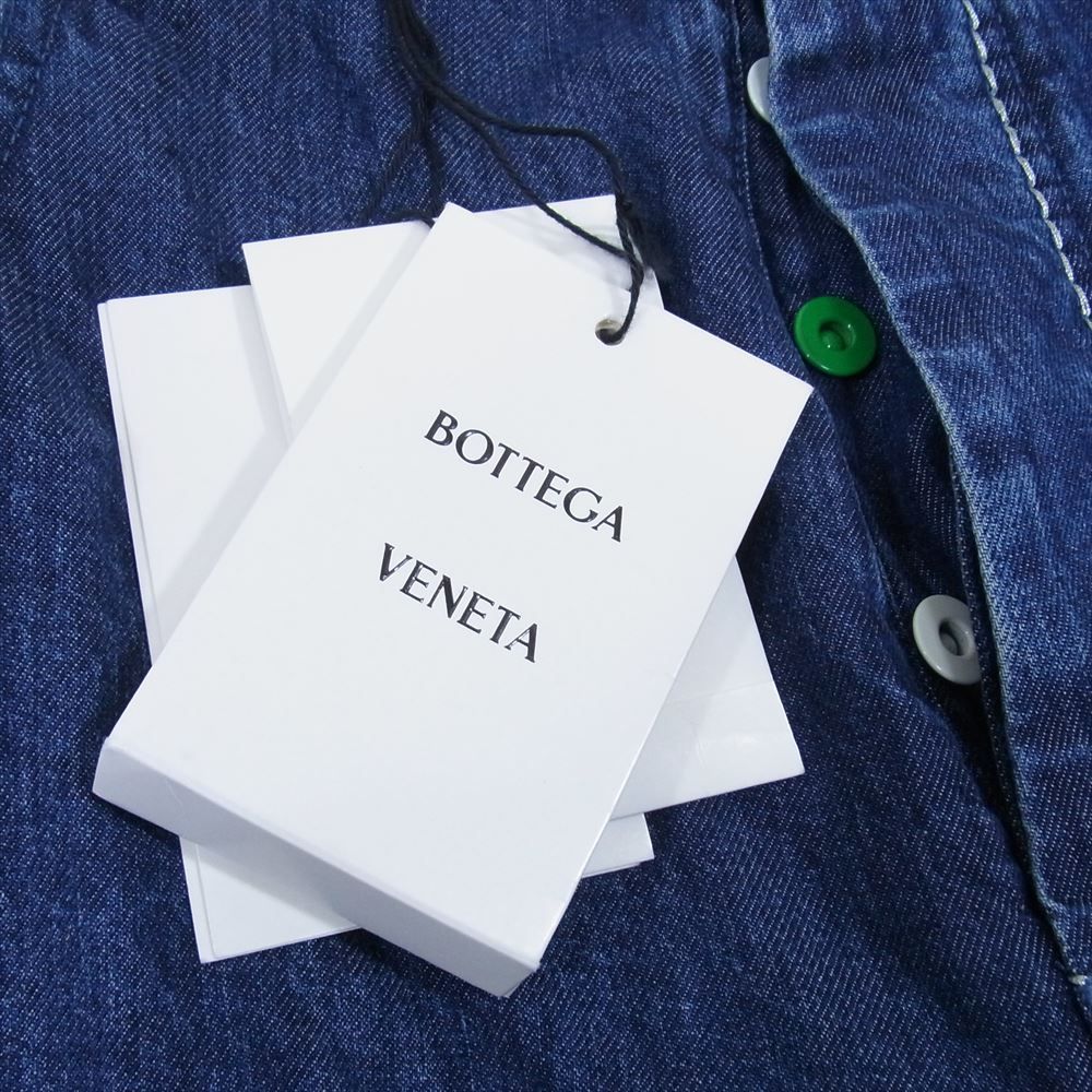 BOTTEGAVENETA ボッテガヴェネタ 21SS 654286 V0SH0 Fluid Denim Pant トライアングルステッチ デニム  パンツ インディゴブルー系 42【中古】