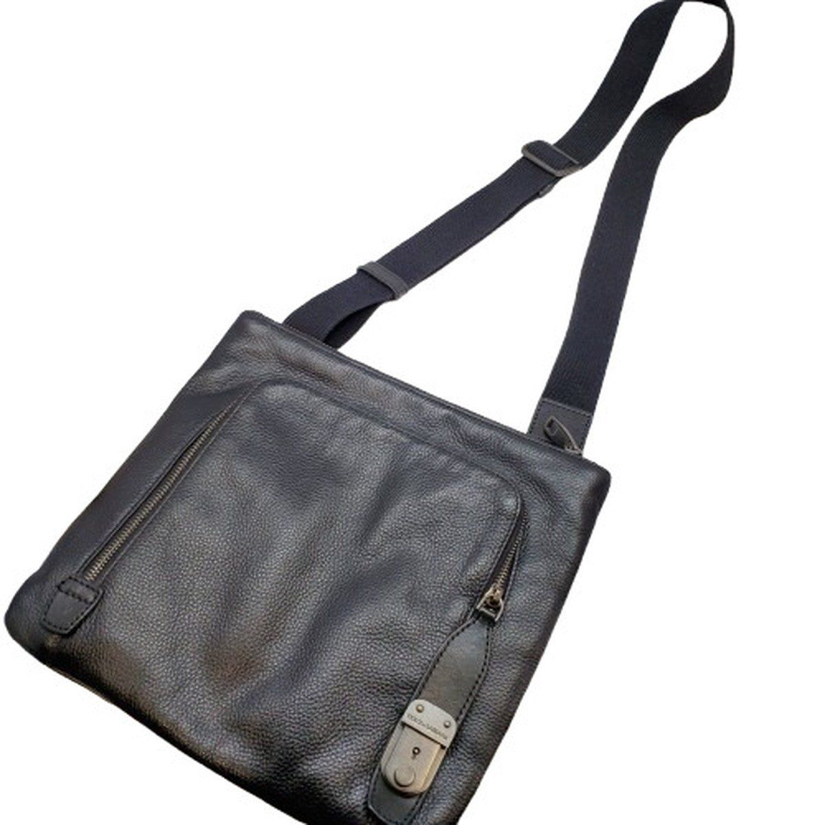 Dolce-Gabbana ドルチェ-ガッバーナ レザーショルダーバッグ 斜め掛け 肩掛け BAG 鞄 カバン メンズ ブラック 皮革