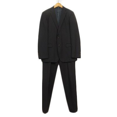 パーソンズフォーメン PERSONS FOR MEN Ele-ku:l スーツ ストライプ シングル A8 紺 ネイビー