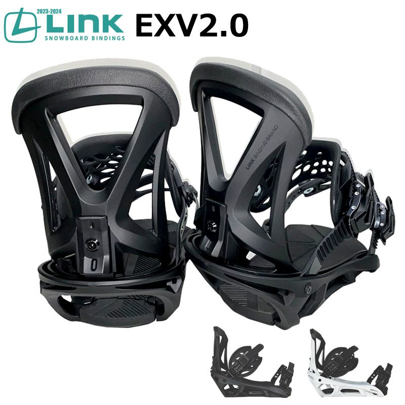 LINK ブラック スノーボードビンディング 即出荷 23-24 LINK /リンク EXV2.0 イーエックスブイ メンズ